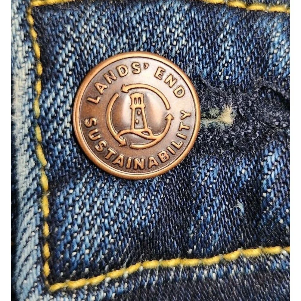 Lands End Traditional Fit Jeans Mens 42x34 Lot of 2 Straight Leg NWT Med/Dark